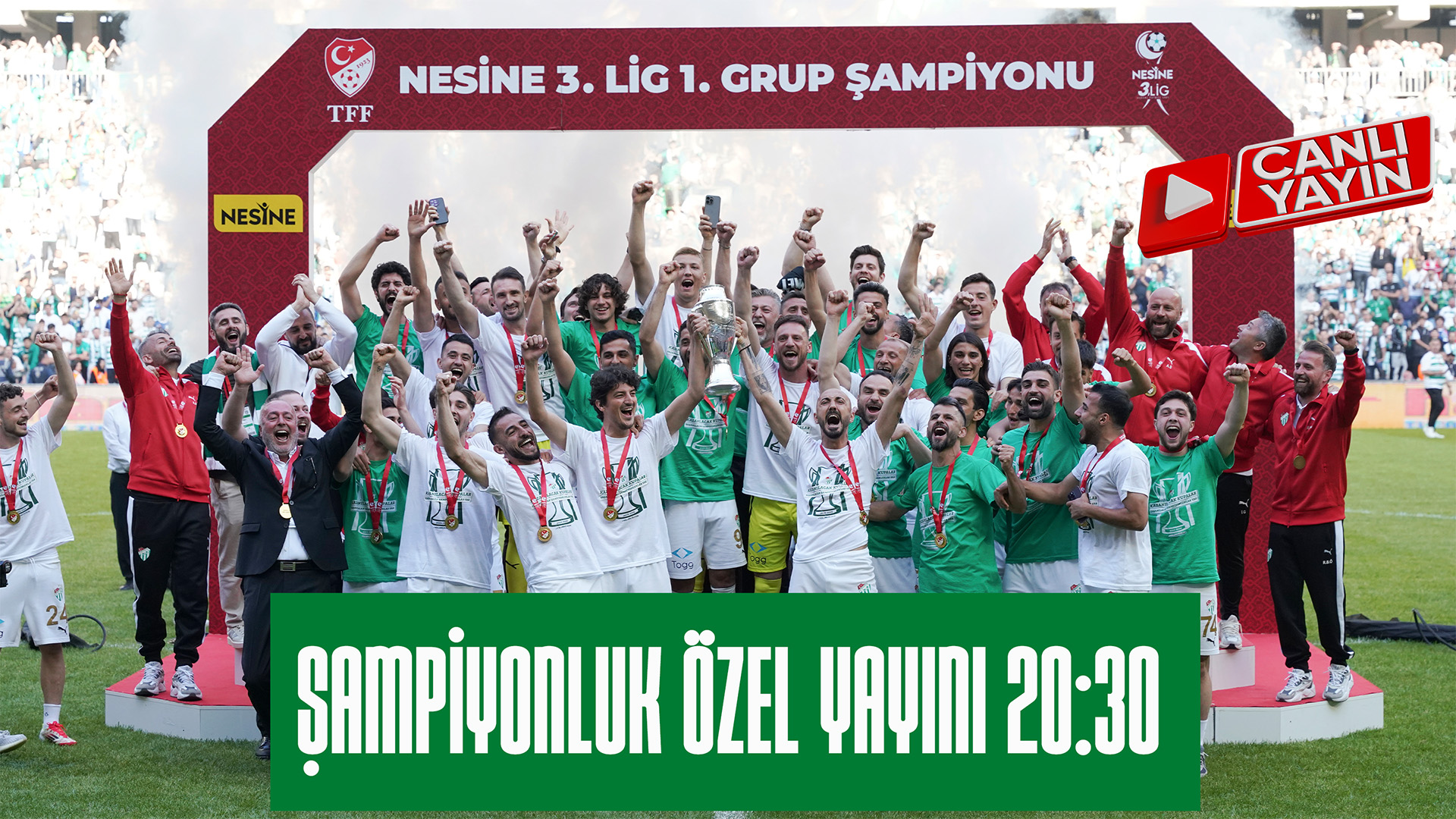 Şampiyonluk özel canlı yayın