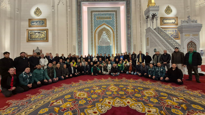 Bursasporlular, Fethiye maçı sabahında DOSAB Camii'nde buluştu