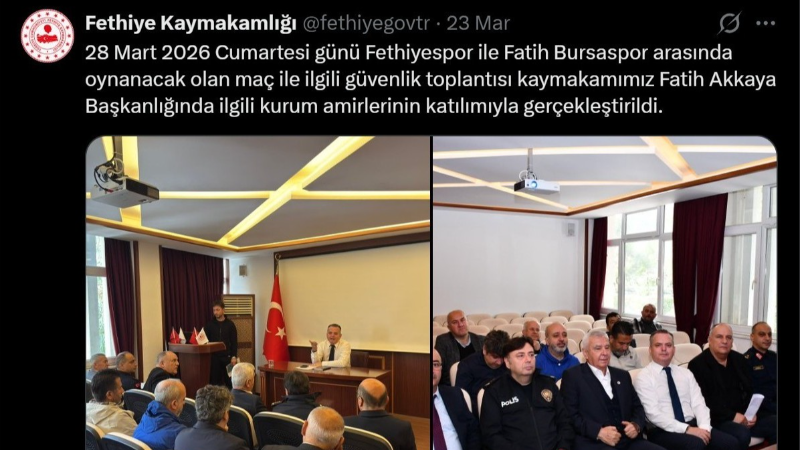 Fethiye Kaymakamlığı, Bursaspor'un adını değiştirdi!