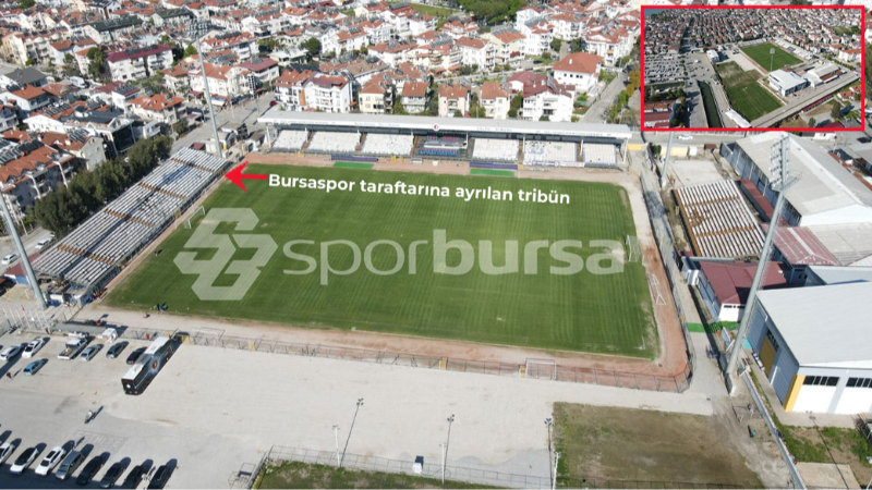 İşte Fethiye'de Bursaspor taraftarına ayrılan tribün! 2000 kişi...
